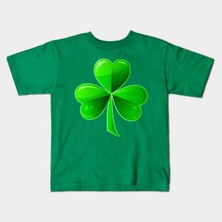 St. Patrick's Day with a green beautiful clover Kids T-Shirt